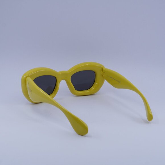 Loewe LW40117I 39A Sunglasses Shiny Yellow Cat Eye Frame, Grey Lenses - Picture 6 of 10